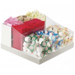 Cal-Mil 3009-55 Luxe Multi-Section Condiment Organizer (Stainless Steel)