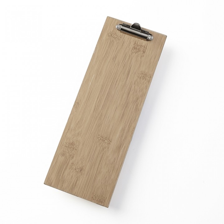 Menu Holder, Clipboard, Bamboo 4-1/2″ Wx12-1/2″ H - 48/Case