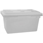 18" x 12" x 6" Food Storage Box, PP, White - 12/Case