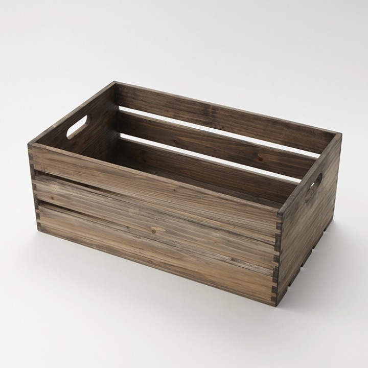 20.5"x12.5" Crate, Fir Wood, Vintage - 2/Case
