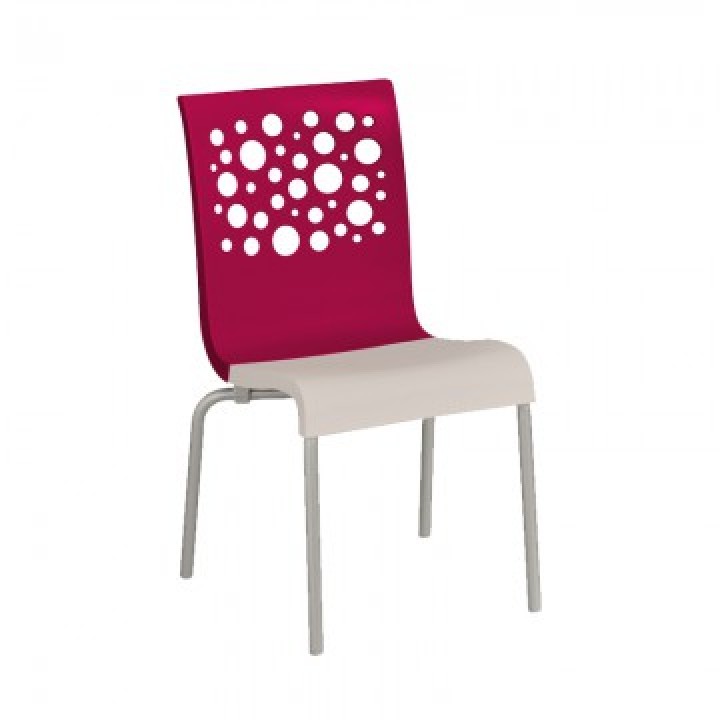 Tempo Stacking Chair Raspberry - 12/Case