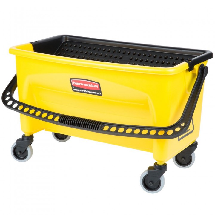 38L No Touch Microfiber Mop Bucket, Yellow 