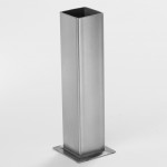 Bud Vase, Stainless Steel, Satin 1-3/4 Lx1-3/4 Wx5-1/4 H - 48/Case