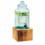 Cal-Mil 3422-2INF Madera Glass Beverage Dispenser (Infusion Chamber)