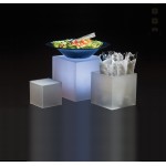 Riser, Acrylic, Frosted Cube, Square, Set Of 3 5 Sq., 7 Sq., 9 Sq. - 4/Case