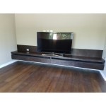 Living room TV stand Mahogany, Ply Stained Soft closing drawers