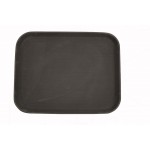 14" x 18" Easy Hold Rubber Lined Tray, Rectangular, Brown - 12/Case