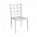 Stacking Chair, Plazza Glacier White - 12/Case