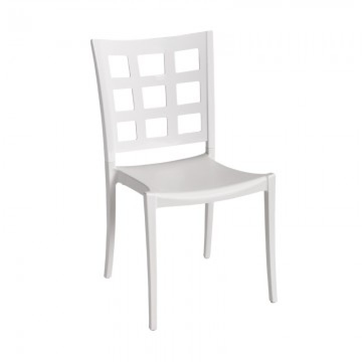 Plazza Stacking Chair Glacier White - 12/Case