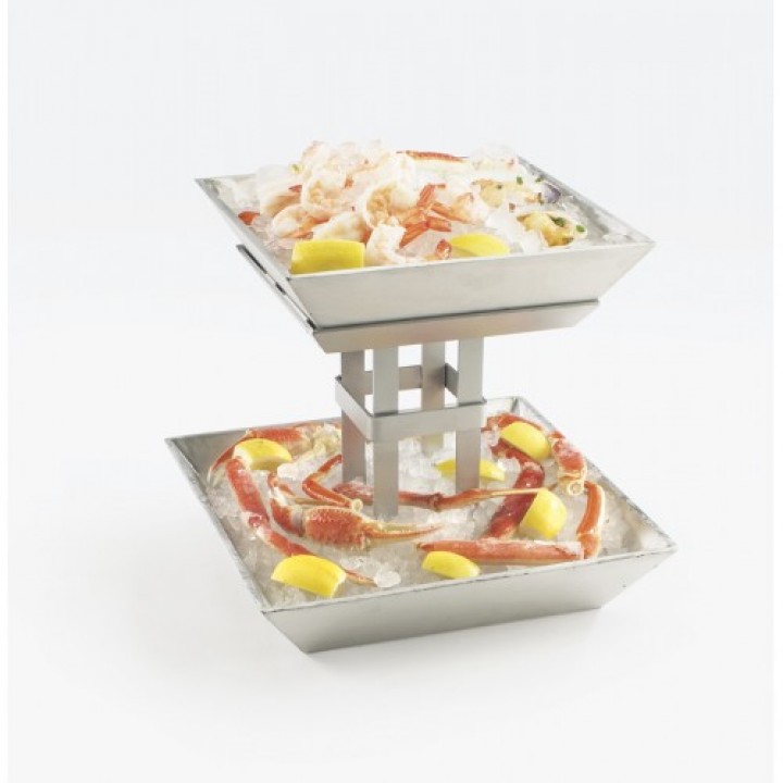 Cal-Mil 1563-3 Mission Aluminum Ice Display (15.5Wx15.5Dx20.25H - 3 Tier)