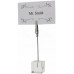 Table Sign Clips, Acrylic Square Base, Nickel Plated - 24/Case