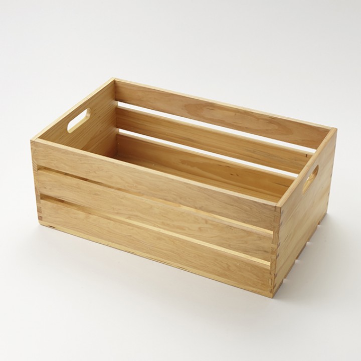 Wooden Crate, Natural, Full-Size 20-1/2 Lx12-1/2 Wx8 H - 2/Case