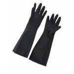 10" x 18" Gloves, Natural Latex, Black - 24/Case
