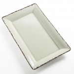 Melamine Platter, Rectangular, Antique White, Large 21 Lx13 Wx2 H - 4/Case
