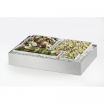 Cal-Mil 1398-55 Stainless Steel Salad Bar Ice Housing (24Wx32Dx4.25H)