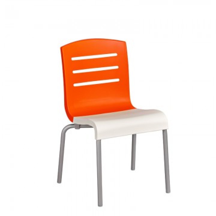 Domino Stacking Chair Orange - 12/Case