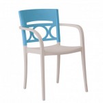 Stacking Armchair, Moon Storm Blue - 12/Case