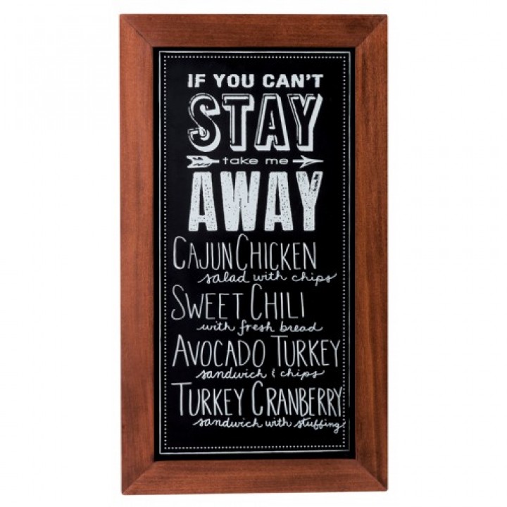 Cal-Mil 3031-1224 Chalkboard Signs (12Wx24H - Pre-printed Header 'If You Can't Stay, Take Me Away')