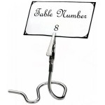 Table Sign Clips, S Swirl Base, Chrome Plated - 24/Case