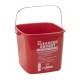 3 Ltr Cleaning Bucket, Sanitizing Solution, Red - 12/Case