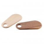 Cal-Mil 3042-78 Oval Board with Cutout Handle (Walnut)