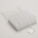Card Holder, Acrylic, Rectangle, Set Of 50 1-1/4 Lx1 Wx1/4 H - 30/Case