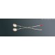 BAR SPOON, STAINLESS STEEL, TWISTED, RED KNOB, 11 L - 600/Case