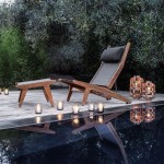7 sky lounger with foot rest. Mahogany.