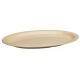 15.5" x 10.9" Oval Platters, Narrow Rim, Melamine, Tan - 12/Case
