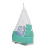 Laundry Net Synthetic Mesh Bag with Locking Closure, White - 12/Case