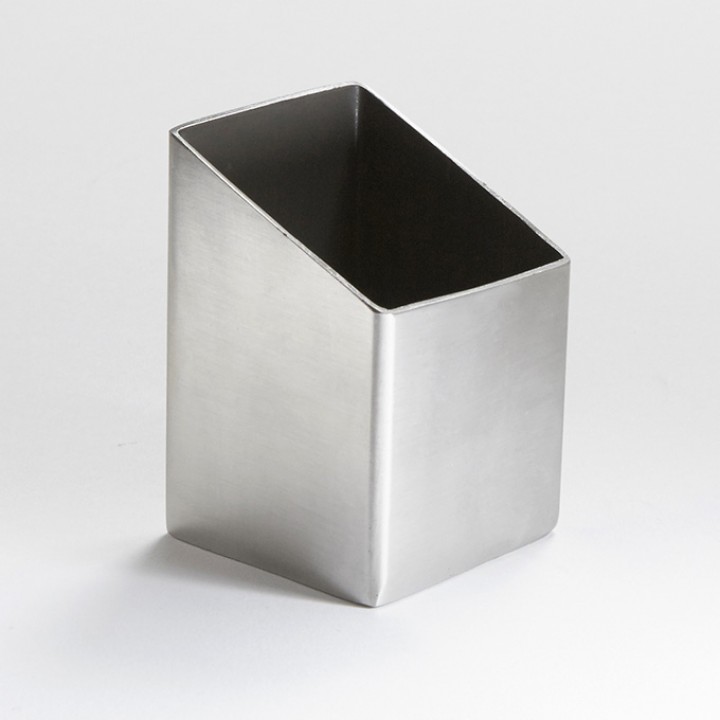 Holder, Sugar Packet/Cube, Stainless Steel, Satin, Square-Angled 2 Lx2 Wx2-3/4 H - 48/Case