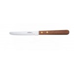 4.5" Steak Knives, Blade, Wooden Hdl, Round Tip - 12/Case