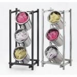Cal-Mil 1134-74 One by One Metal Cylinder Display (Silver)
