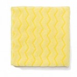 16" Square Hygen Bathroom Cloth - Microfiber, Yellow - 12/Case