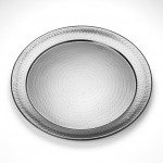 Stainless Steel, Hammered Tray, Round, 20 20 Dia.x1-1/8 H - 6/Case