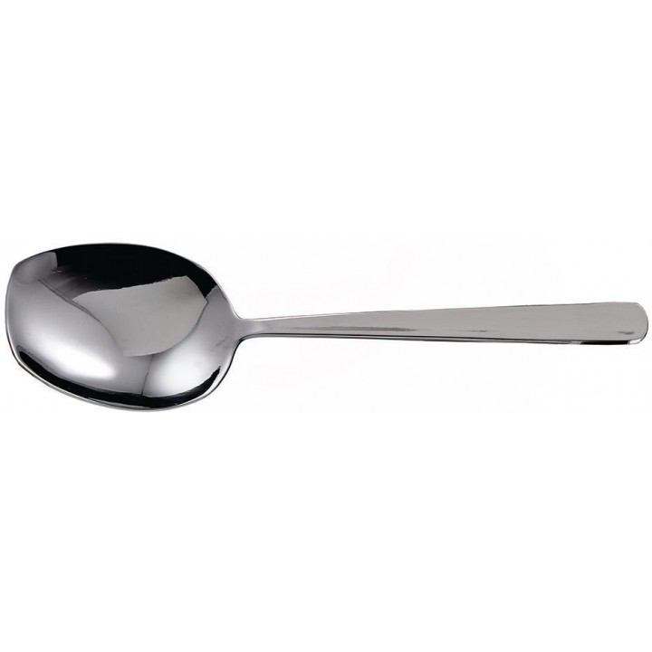 Serving Spoons, Flat Edge, S/S - 12/Case