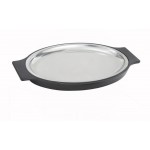 11" Sizzle Platter, Oval, S/S - 12/Case