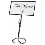 Table Sign Clips, C Swirl Base, Chrome Plated - 24/Case