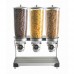 Black Free Flow 5 Cylinder Cereal Dispenser - 31" x 11" x 25 3/4"
