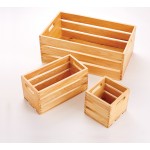 12.25"x6.25" Crate, Pine, Natural - 4/Case