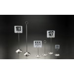 6" H Number Stand, S/S, Silver - 144/Case