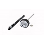 4.75" Probe Digital Thermometer, 15/16" Lcd, Black - 12/Case