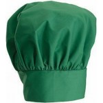 13" Chef Hat, Velcro Closure, Bright Green - 24/Case
