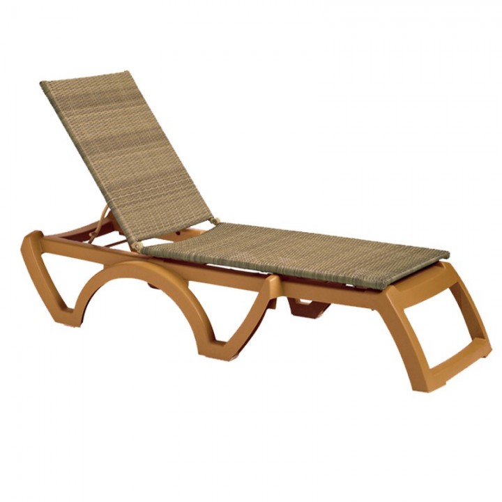 Java All-Weather Wicker Chaise Honey - 12/Case