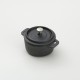 Cast Iron, Round Pot With Lid, Small, 8.8 Oz. 4 Dia. (5-5/8 W/ Handles)x1-5/8 H - 12/Case