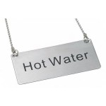 Chain Sign, Hot Water, S/S - 12/Case