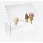 Cal-Mil 297 Acrylic Cone Holder with Slanted Guard