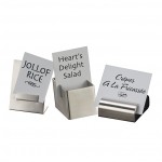 1.2" H Card Holder, S/S, Silver - 48/Case