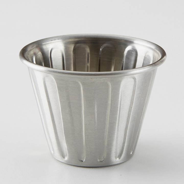 Sauce Cup, Stainless Steel, Fluted, 2 Oz. 2-3/8 Dia.x1-5/8 H - 576/Case