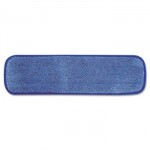 18" Microfiber Damp Room Mop Pad, Hygen, Blue - 1/Case